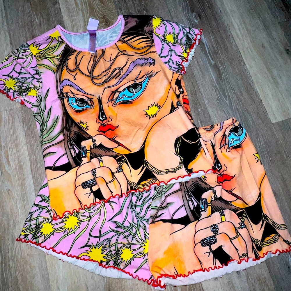 Savage Fenty Lounge Pajamas Set Size Large